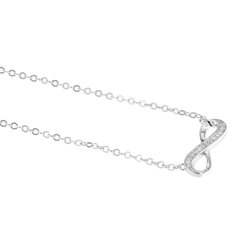 Stříbrný náhrdelník zirkonové nekonečno L47604145