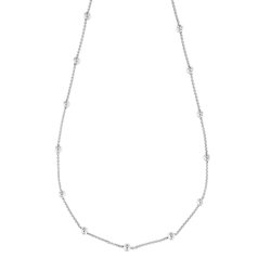 Stříbrný náhrdelník spiga s kuličkami 1390035