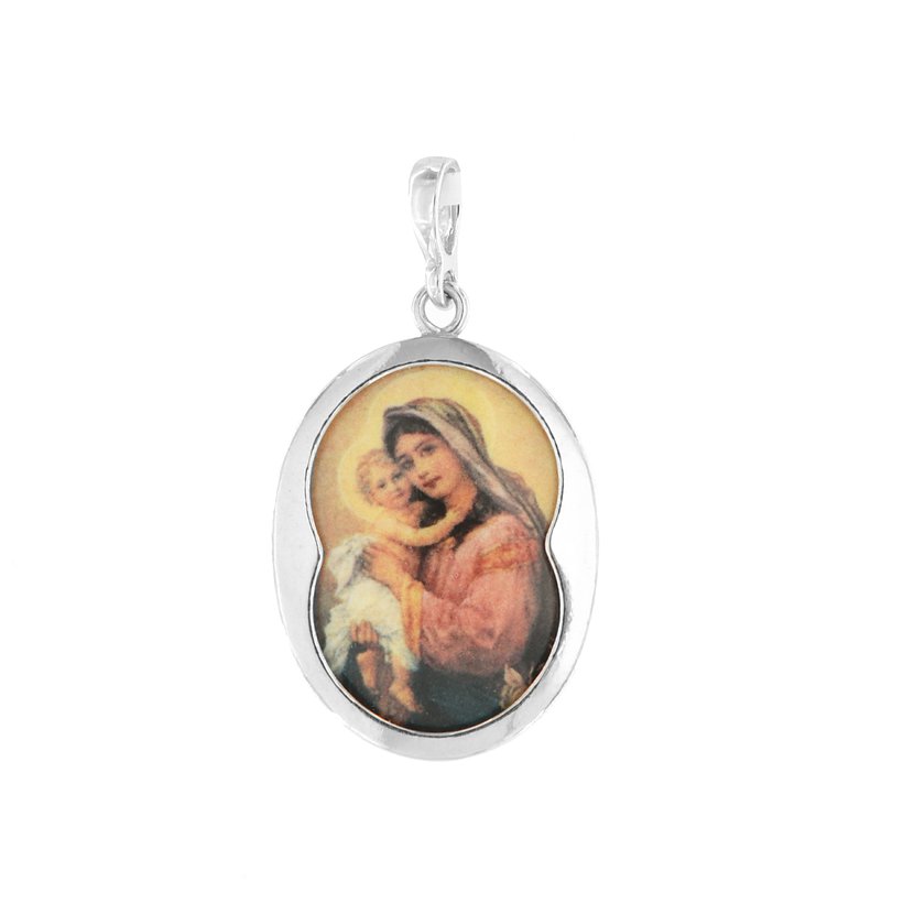 Stříbrný přívěsek madonka 446759006