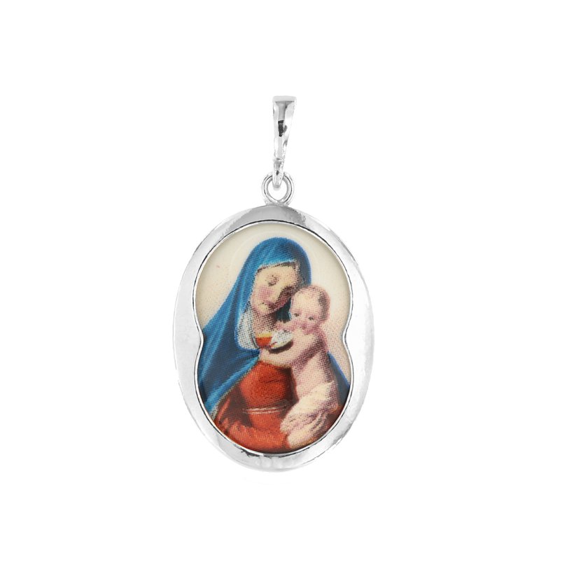 Stříbrný přívěsek madonka 446759012