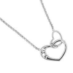 Stříbrný náhrdelník spojená srdce Love 202102543