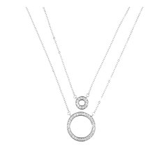 Stříbrný náhrdelník se zirkonovými kroužky L47662445