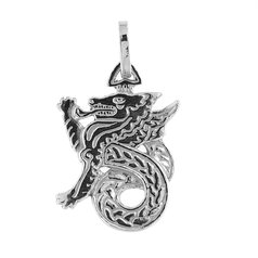 Stříbrný přívěsek keltský drak 441116