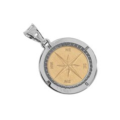 Stříbrný přívěsek kompas malý, zlacený SP183506