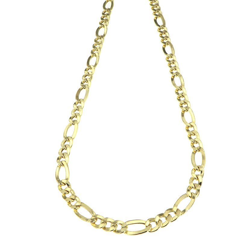 Stříbrný řetízek figaro 1002200HSG50 zlacený