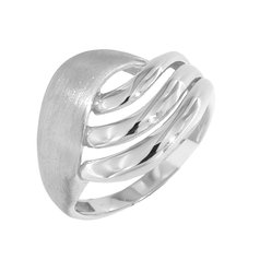 Stříbrný prsten mat/lesk OR591