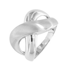 Stříbrný prsten mat/lesk OR592