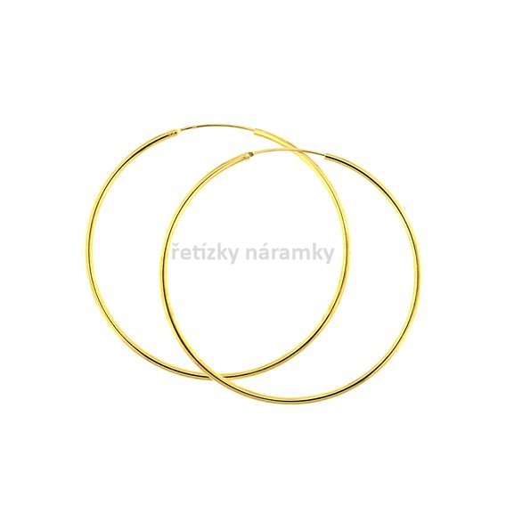 stříbrné náušnice kruhy 6mm zlacenéG L431.jpg