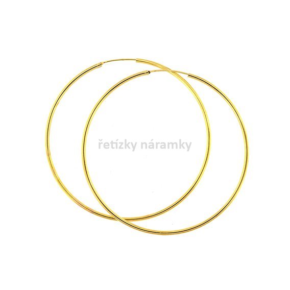 stříbrné náušnice kruhy 7mm zlacenéG L431.jpg