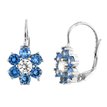 stříbrné náušnice kytičky modré s bílým středem KE24.jpg