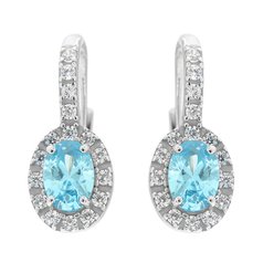 stříbrné náušnice na patent KE370 swiss blue.jpg