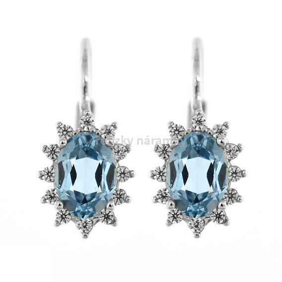 stříbrné náušnice s modrým kamenem KE47.jpg