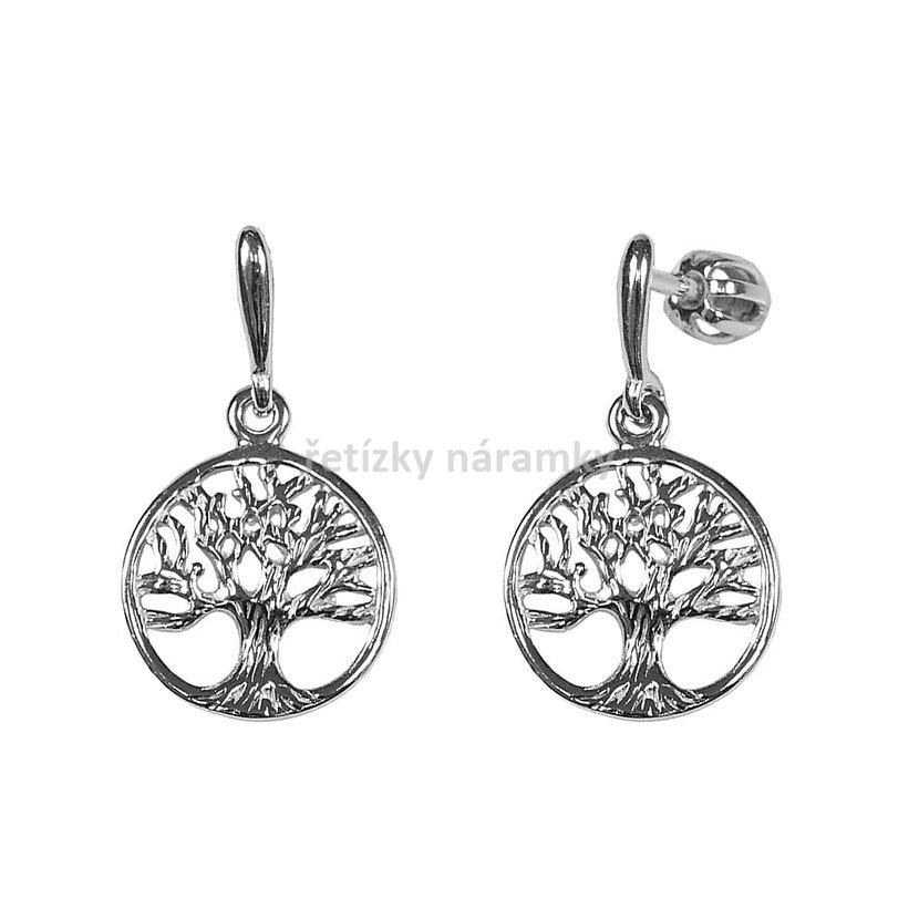 stříbrné náušnice strom života šroubek.jpg