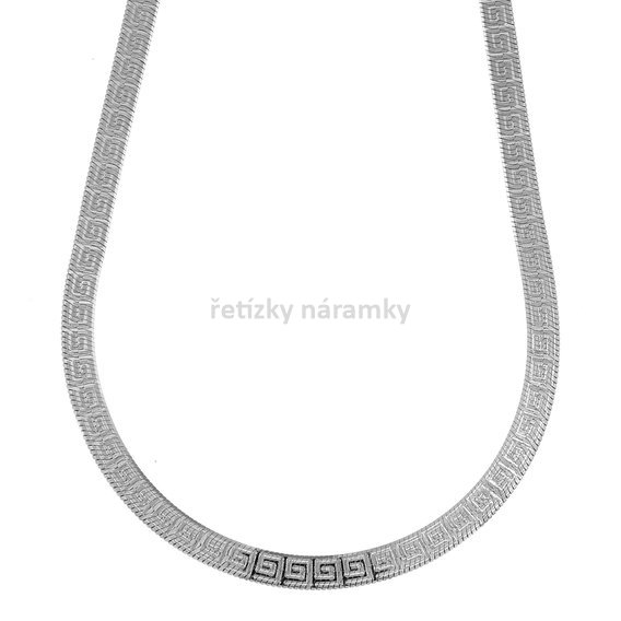 stříbrný náhrdelník plochý se vzorem C1494050D2_.JPG