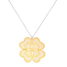 stříbrný náhrdelník pozlacený čtyřlístek.jpg