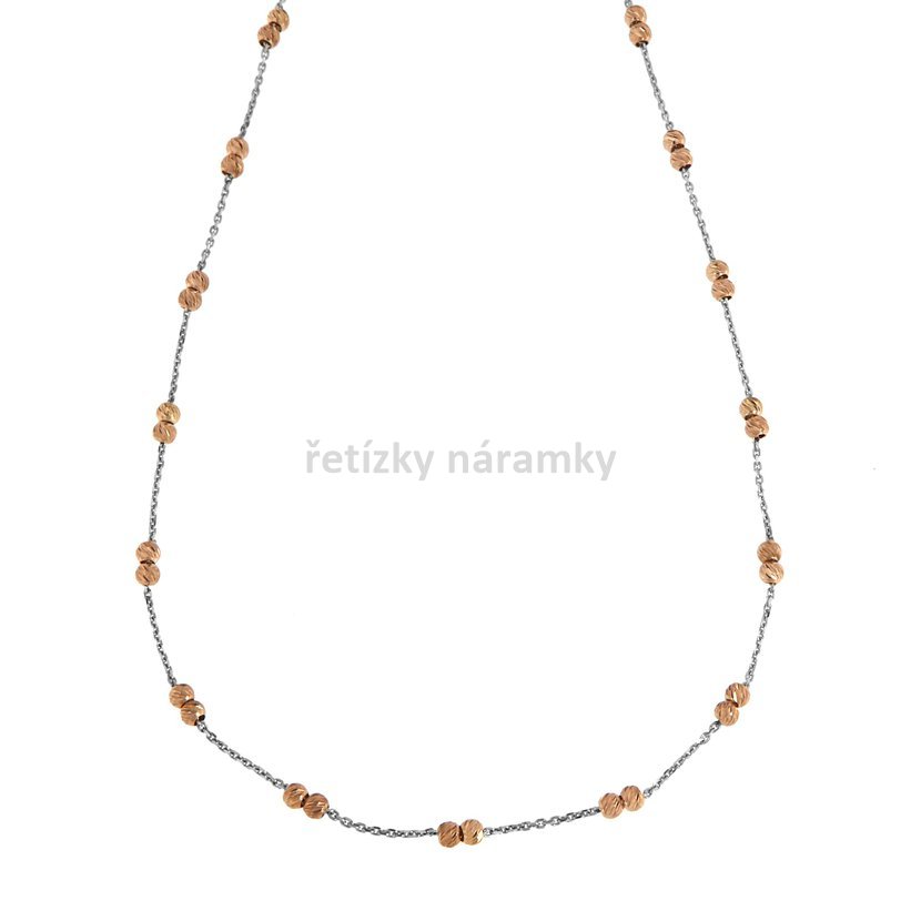 stříbrný náhrdelník s růžovými kuličkami 4714297.JPG