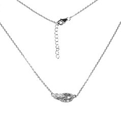 Stříbrný náhrdelník  spojené kroužky