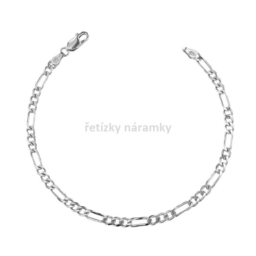 stříbrný náramek figaro 1002100.JPG