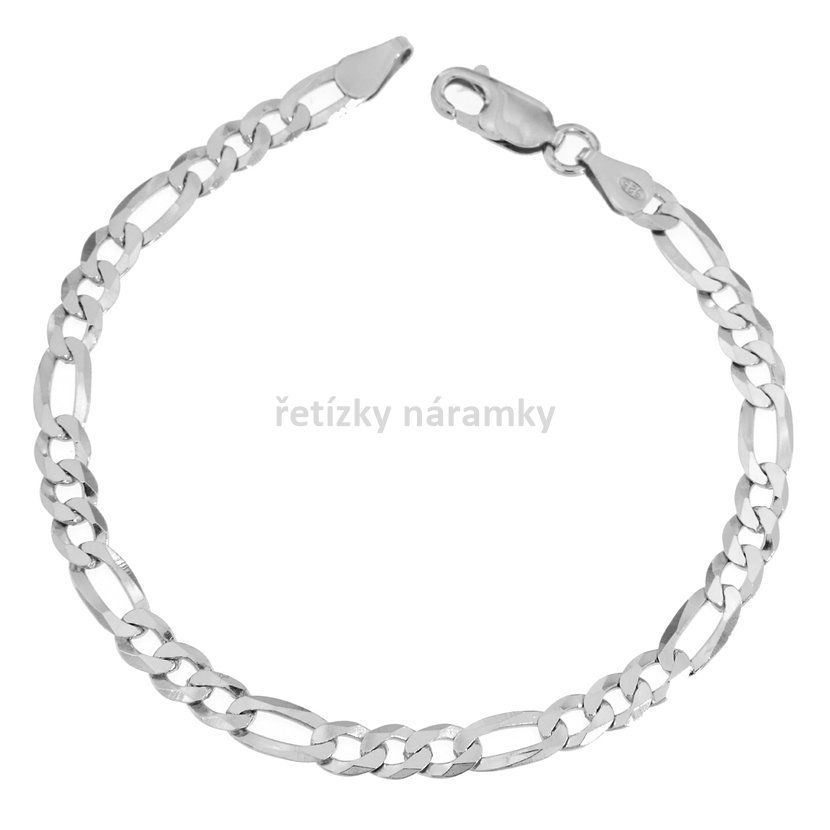 stříbrný náramek panský figaro 1002120.JPG