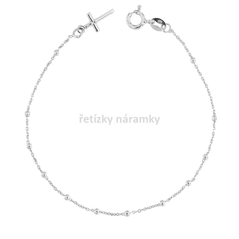 stříbrný náramek růženec 166054.jpg
