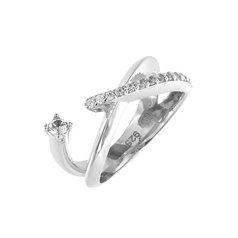 Stříbrný prsten překřížený OR615