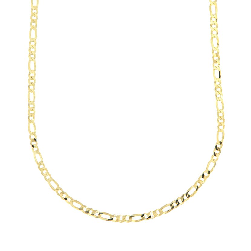 Stříbrný pozlacený řetízek figaro 1002080G45